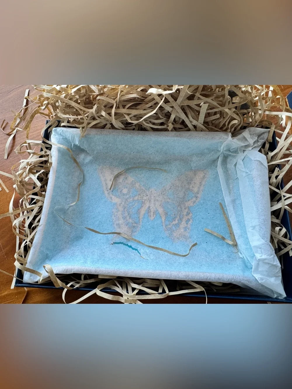 Jonathan Adler Blue and Gold Mariposa Trinket/Valet Tray